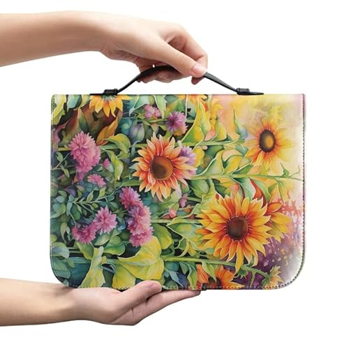 Kuiaobaty Schutzhülle mit Sonnenblumenmuster, Bibelhülle, mit Lesezeichen, Dahlie, Blumen, Sonnenblumen, Kunstleder, groß Kuiaobaty Schutzhülle mit Sonnenblumenmuster, Bibelhülle, mit Lesezeichen, Dahlie, Blumen, Sonnenblumen, Kunstleder, groß von Kuiaobaty