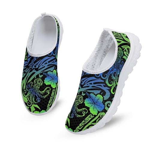 Kuiaobaty Turnschuhe für Damen, breite Passform, athletische Sneaker, hawaiianische ethnische bequeme Wanderschuhe mit Memory-Schaum, Tribal Octopus, 43.5 EU Kuiaobaty Turnschuhe für Damen, breite Passform, athletische Sneaker, hawaiianische ethnische bequeme Wanderschuhe mit Memory-Schaum, Tribal Octopus, 43.5 EU von Kuiaobaty
