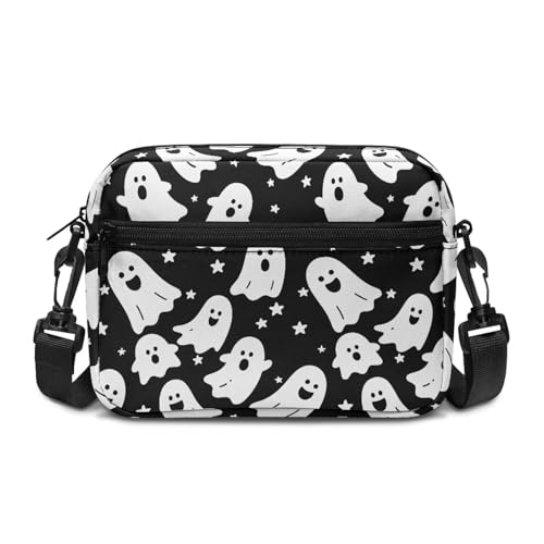 Kuiaobaty Umhängetasche für Damen, Pandabär, Reißverschluss, Umhängetasche, Kamera-Schultertasche, Handtasche für den täglichen Gebrauch, Niedliche Geister, One Size von Kuiaobaty