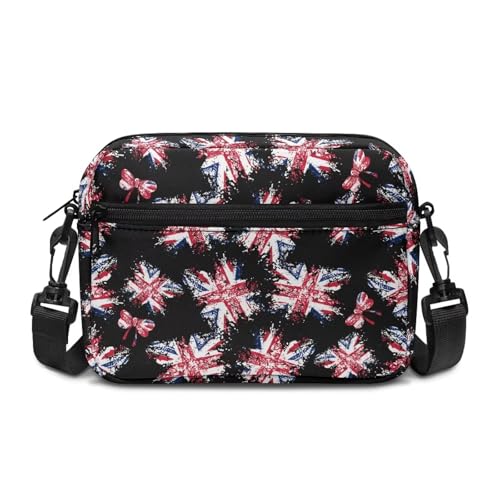 Kuiaobaty Umhängetasche für Damen, Pandabär, Reißverschluss, Umhängetasche, Kamera-Schultertasche, Handtasche für den täglichen Gebrauch, Union Jack Design, One Size von Kuiaobaty