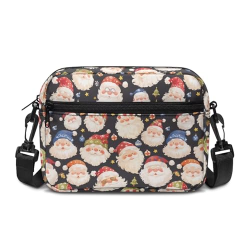 Kuiaobaty Umhängetasche für Damen, Pandabär, Reißverschluss, Umhängetasche, Kamera-Schultertasche, Handtasche für den täglichen Gebrauch, Weihnachtsmann, One Size von Kuiaobaty