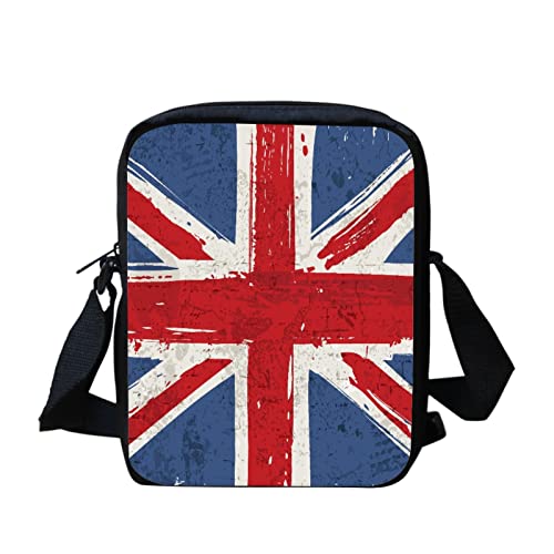 Kuiaobaty Umhängetasche für Damen, Umhängetasche, Handytasche, Jungen, Mädchen, kleine Kuriertasche, kleine Umhängetasche für Jugendliche, Union Jack Design von Kuiaobaty