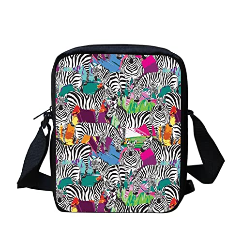 Kuiaobaty Umhängetasche für Damen, Umhängetasche, Handytasche, Jungen, Mädchen, kleine Kuriertasche, kleine Umhängetasche für Jugendliche, zebra von Kuiaobaty