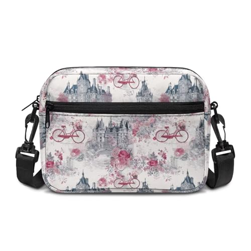 Kuiaobaty Umhängetasche mit Mandala-Motiv, mit Reißverschluss, verstellbarer Riemen, European Bike Trip, One Size von Kuiaobaty