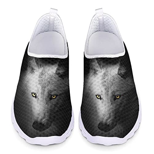 Kuiaobaty Wolf Print Laufschuhe Schwarz Lässiger Wanderschuh Fitnessstudio Leichter Tennisschuh Unisex Mode Turnschuhe Trainer Kuiaobaty Wolf Print Laufschuhe Schwarz Lässiger Wanderschuh Fitnessstudio Leichter Tennisschuh Unisex Mode Turnschuhe Trainer von Kuiaobaty