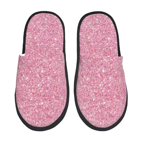 Kuilepa Damen Hausschuhe mit Glitzer-Aufdruck, flauschig, für drinnen und draußen, Winter von Kuilepa