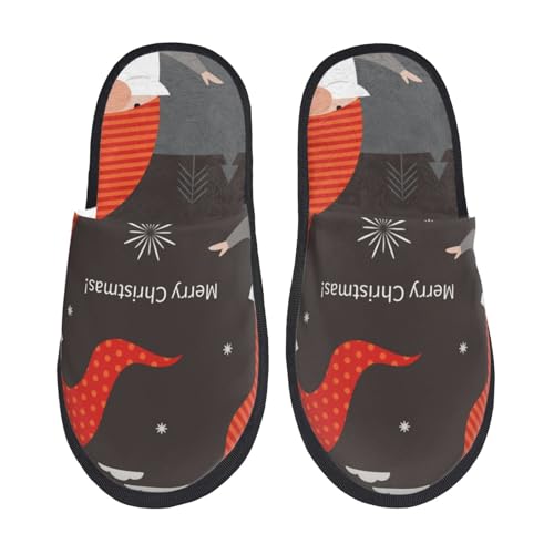 Kuilepa Damen-Hausschuhe mit Weihnachtswichteln in roten Mützen, flauschig, zum Reinschlüpfen, für drinnen und draußen, Winter, Schwarz, 6-8.5 Women/6-8 Men Kuilepa Damen-Hausschuhe mit Weihnachtswichteln in roten Mützen, flauschig, zum Reinschlüpfen, für drinnen und draußen, Winter, Schwarz, 6-8.5 Women/6-8 Men von Kuilepa