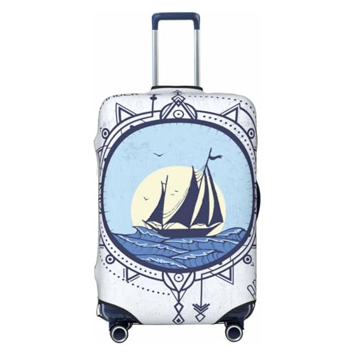 Kuilepa Gepäckabdeckung mit Aufdruck "Not All Who Wander Are Lost2", elastisch, waschbar und dehnbar, kratzfest, passend für Gepäck von 45,7 - 81,3 cm, kein Gepäck im Lieferumfang enthalten, Schwarz von Kuilepa