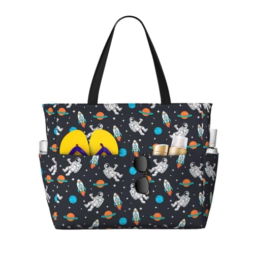 Kuilepa Große Sporttasche für Damen, mit Weltraum-Druck, für Wochenendreisen, wasserdicht von Kuilepa