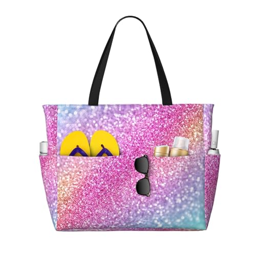 Kuilepa Große Sporttasche mit Regenbogen-Aufdruck, für Damen, für Wochenendreisen, wasserdicht von Kuilepa