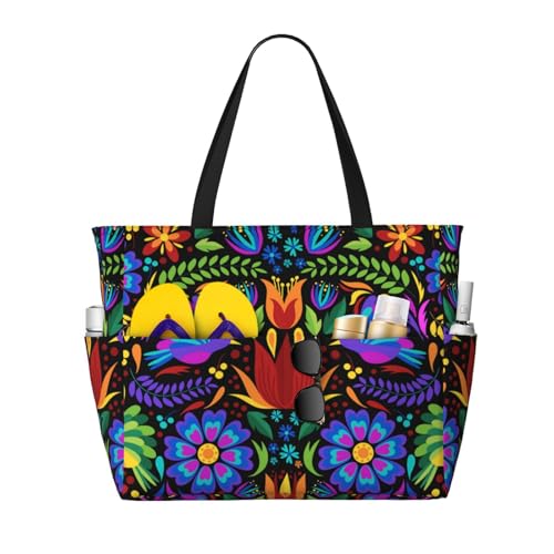 Kuilepa Große Sporttasche mit buntem Blumendruck, für Damen, für Wochenendreisen, wasserdicht von Kuilepa