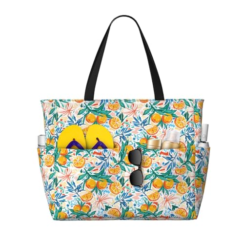 Kuilepa Große Sporttasche mit buntem Obst-Aufdruck, für Damen, für Wochenendreisen, wasserdicht, Schwarz, Einheitsgröße von Kuilepa