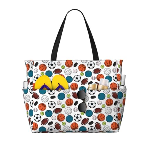 Kuilepa Große Sporttasche mit farbigen Kugeln, bedruckt, für Damen, für Wochenendreisen, wasserdicht von Kuilepa