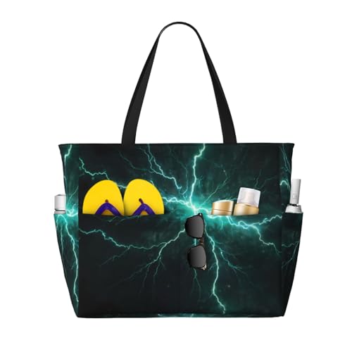 Kuilepa Grüne Tasche für Damen, große Sporttasche, Tragetasche für Wochenendreisen, wasserdicht, Schwarz, Einheitsgröße von Kuilepa