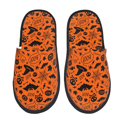 Kuilepa Happy Halloween 6 Print Damen Hausschuhe Fuzzy Slip On Indoor Outdoor Winter Haus Hausschuhe von Kuilepa