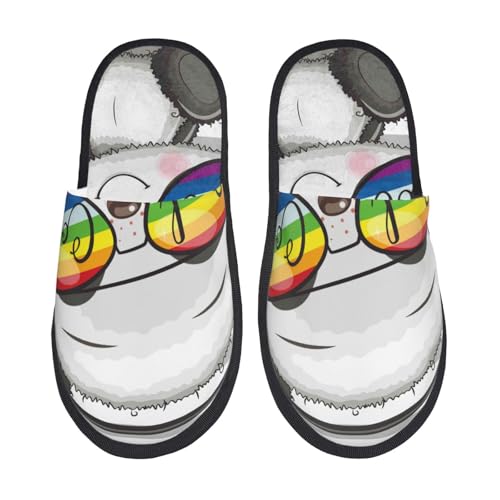 Kuilepa Panda mit Sonnenbrille, flauschiger Slipper, für drinnen und draußen, Winterhausschuhe, Schwarz, 6-8.5 Women/6-8 Men Kuilepa Panda mit Sonnenbrille, flauschiger Slipper, für drinnen und draußen, Winterhausschuhe, Schwarz, 6-8.5 Women/6-8 Men von Kuilepa
