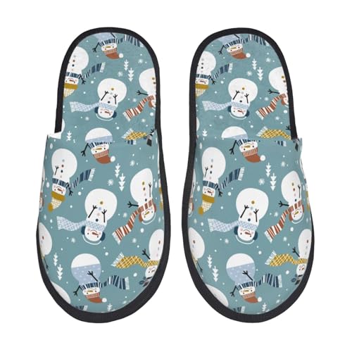 Kuilepa Schneeflocken-Schal, Schneemann-Druck, flauschiger Slipper, für drinnen und draußen, Winterhausschuhe, Schwarz, 6-8.5 Women/6-8 Men Kuilepa Schneeflocken-Schal, Schneemann-Druck, flauschiger Slipper, für drinnen und draußen, Winterhausschuhe, Schwarz, 6-8.5 Women/6-8 Men von Kuilepa