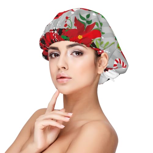 Kuilepa Seidenhaube aus Satin für schlafende Frauen und Männer, doppellagige Haarhaube für lockige Zöpfe, Haare (Zwerg und Büffelkariert) von Kuilepa