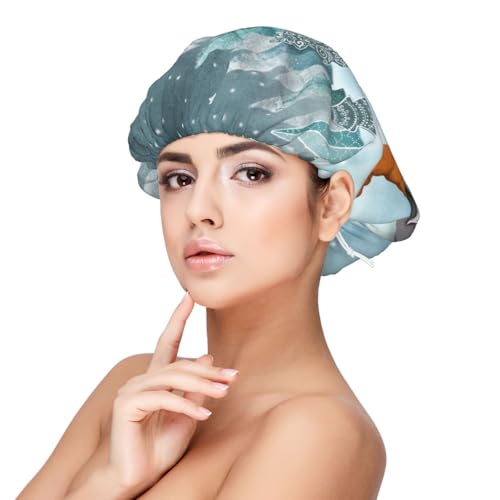 Kuilepa Seidenhaube aus Satin für schlafende Frauen und Männer, doppellagige Haarhaube für lockige Zöpfe, Haare (Zwerg und Rotfuchs) von Kuilepa