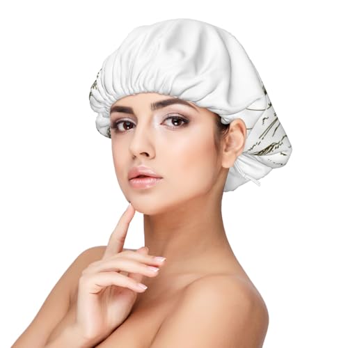 Kuilepa Seidenhaube aus Satin für schlafende Frauen und Männer, doppellagige Haarhaube für lockiges Zopfhaar (Cowboys reiten ein Pferd in der Nähe eines Baumes) von Kuilepa