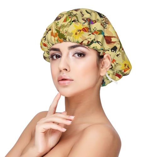 Kuilepa Seidenhaube aus Satin für schlafende Frauen und Männer, doppellagige Haarhaube für lockiges Zopfhaar (ethnisches afrikanisches) von Kuilepa