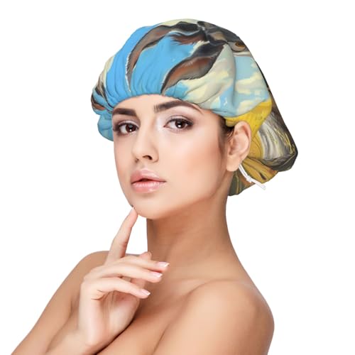 Kuilepa Seidenhaube aus Satin für schlafende Frauen und Männer, doppellagige Haarhaube für lockiges Zopfhaar (lustiger ländlicher Esel) von Kuilepa