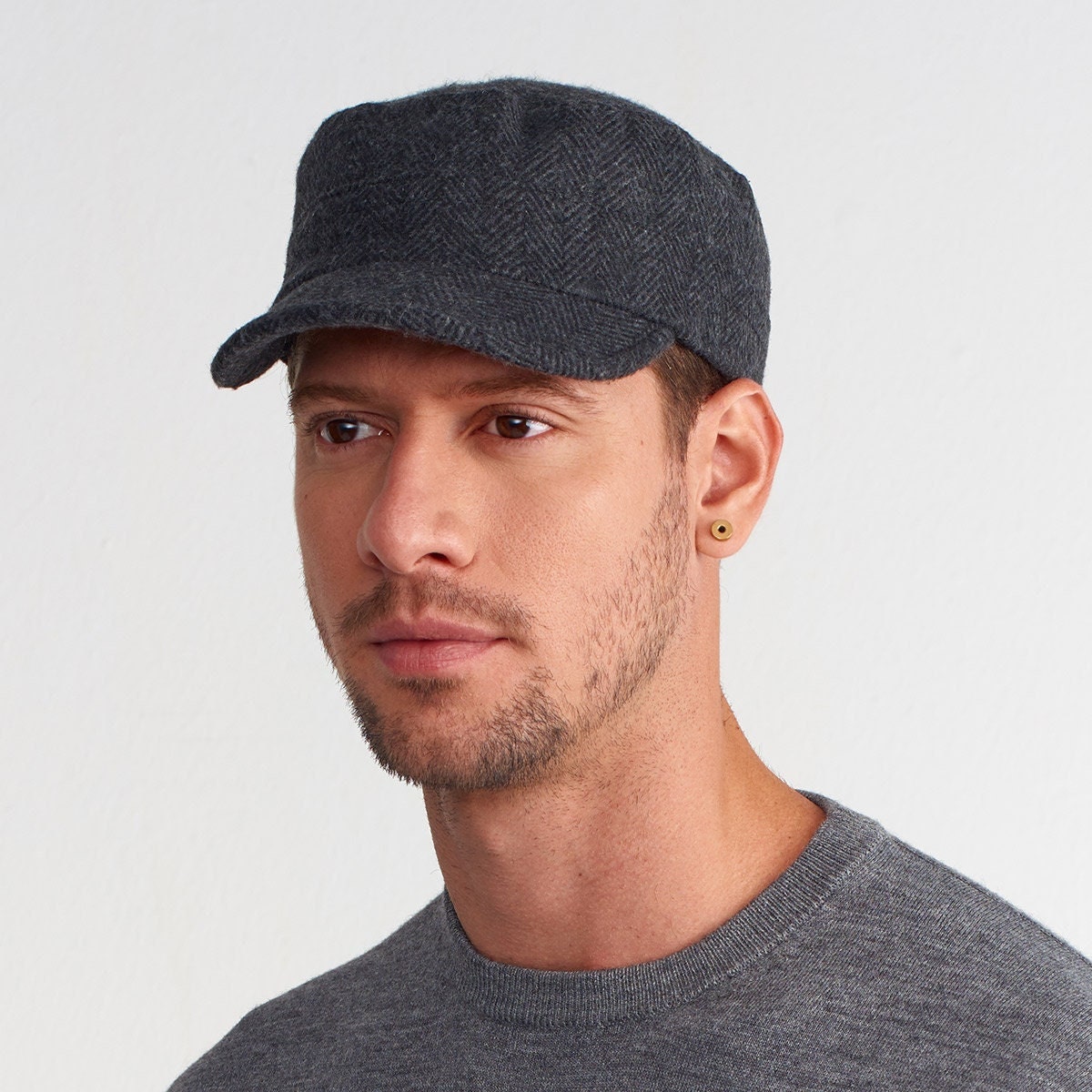 Wintermütze Im Army Style Mit Fischgrätmuster von KulahTR