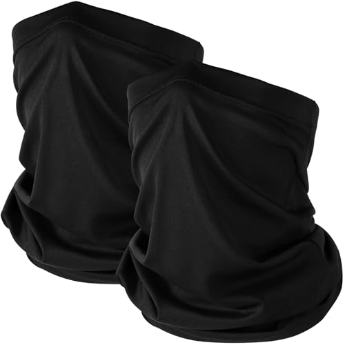 2 Stück Multifunktionstuch, Halstuch, Face Shield, Unisex Halswärmer Lightweight Gesichtsmaske, Perfekter für Mundschutz, Bandana, Halstuch, Sonnenschutz für Herren&Damen Outdoor-Aktivitäten, Schwarz 2 Stück Multifunktionstuch, Halstuch, Face Shield, Unisex Halswärmer Lightweight Gesichtsmaske, Perfekter für Mundschutz, Bandana, Halstuch, Sonnenschutz für Herren&Damen Outdoor-Aktivitäten, Schwarz von Kulamo