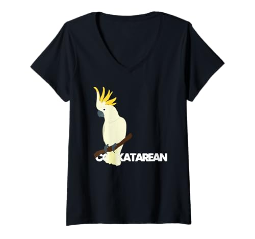 Damen Kakadaras Cartoon Hahn - lustige Hühnchenliebe Humor Design T-Shirt mit V-Ausschnitt Damen Kakadaras Cartoon Hahn - lustige Hühnchenliebe Humor Design T-Shirt mit V-Ausschnitt von Kulisse
