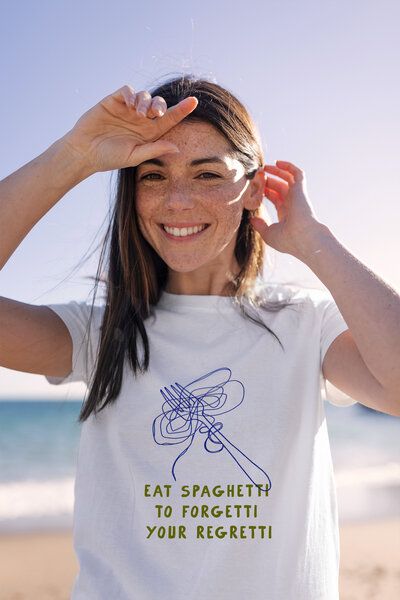 Kultgut Artdesign - Biofair - Klassik Shirt / Eat Spagetti To Forgetti von Kultgut