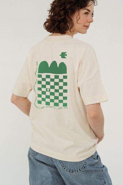 Kultgut Artdesign - Biofair- Oversize Shirt / More Humanity von Kultgut