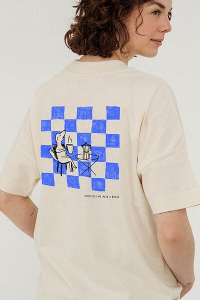 Kultgut Artdesign - Biofair- Oversize Shirt / Take a break von Kultgut