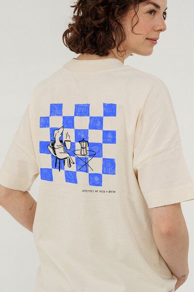 Kultgut Artdesign - Biofair- Oversize Shirt / Take a break von Kultgut