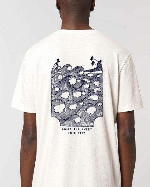 Kultgut Artdesign - Shirt aus recycelter Bio- Baumwolle / Salty but Sweet von Kultgut