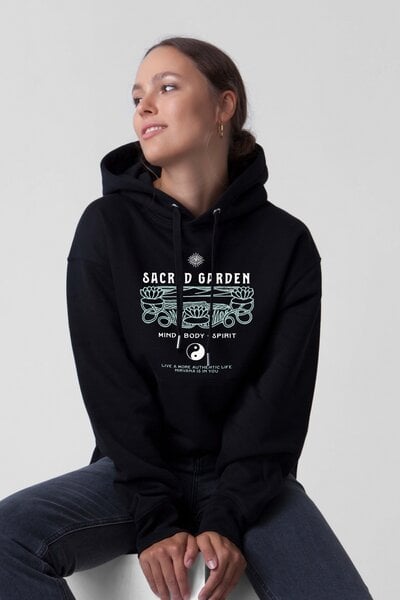 Kultgut Artdesign- Oversize Hoodie - Vegan - / Sacred Garden von Kultgut