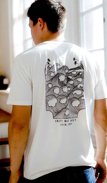 Kultgut Artdesign - Shirt aus recycelter Bio- Baumwolle / Salty but Sweet von Kultgut