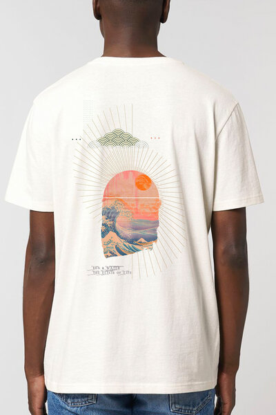 Kultgut Artdesign - Shirt aus recycelter Biobaumwolle / Sun & Water von Kultgut