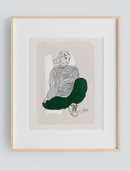 Kultgut Artprint - FEMME II - Rahmen ist aus FSC®-zertifiziertem Lindenholz von Kultgut