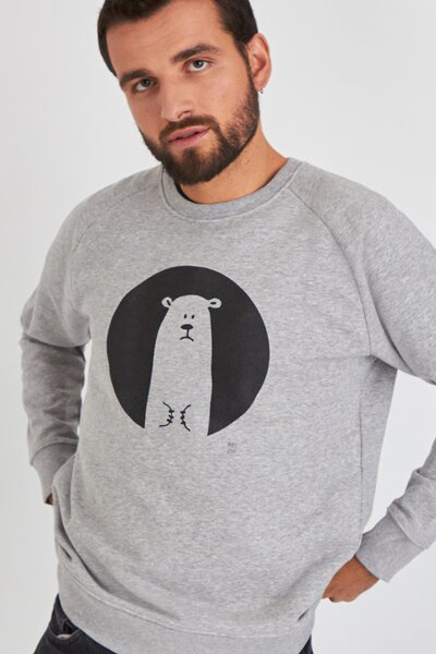 Kultgut Biobaumwolle & Fair hergestellt - Hochwertiges Sweatshirt/ Icebear von Kultgut