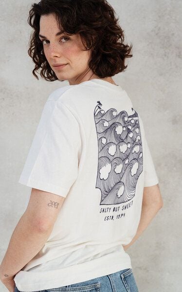 Kultgut Biofair - Artdesign - Recyceltes Bio- Baumwolle- off white / Salty but Sweet Shirt von Kultgut