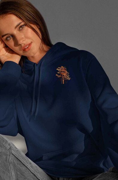 Kultgut Biofair - Tree in echter Woodoptik/ Hoodie - Innen flauschig und sehr gemütlich von Kultgut