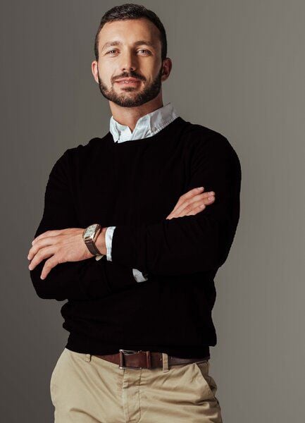 Kultgut Fühl dich wohl- Weicher Strickpullover aus reiner Biobaumwolle von Kultgut