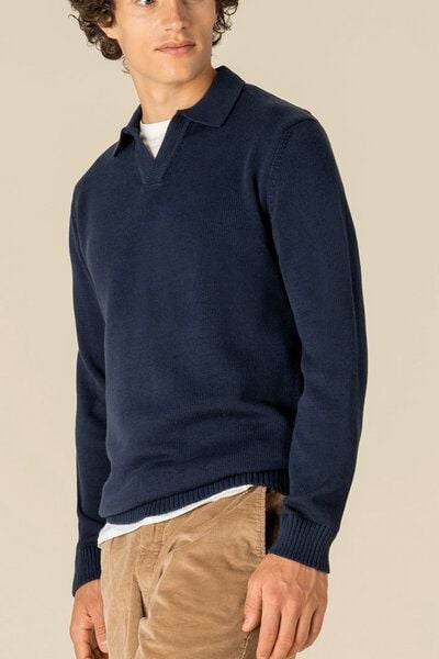 Kultgut Fühl dich wohl- Weicher Strickpullover mit Kragen /100% Biobaumwolle von Kultgut