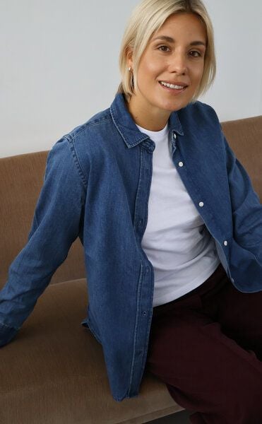 Kultgut Leichtes Jeanshemd - 100% Biobaumwolle & Fair hergestellt / Der Denim- Klassiker von Kultgut