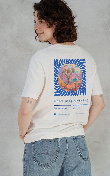 Kultgut NEW Upcycling Generation- Artdesign - Bioshirt / Don´t Stop Growing von Kultgut