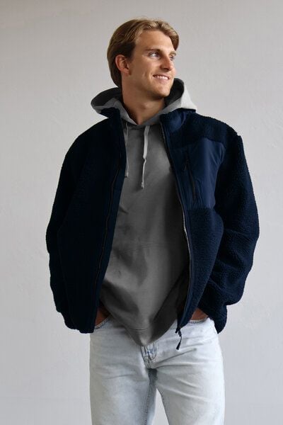 Kultgut New Recycling Generation - Kuschelige Sherpa Fleecejacke / With Love von Kultgut