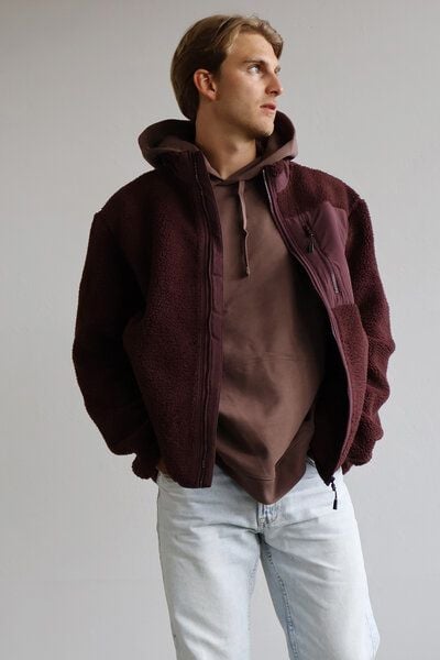 Kultgut PRE-Order- New Recycling Generation - Kuschelige Sherpa Fleecejacke / With Love von Kultgut