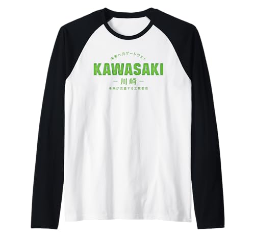 Kawasaki Kanji Design – für Männer und Frauen Raglan von Kulturelle und grüne japanische Städte