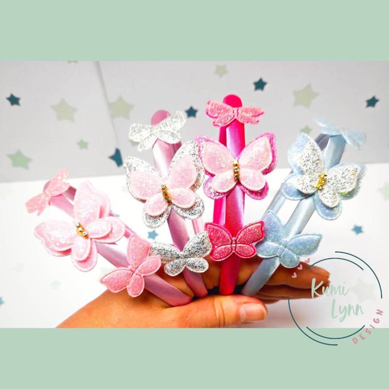 Haarreif Schmetterling | Glitzer Hr019 von KumiLynnDesign