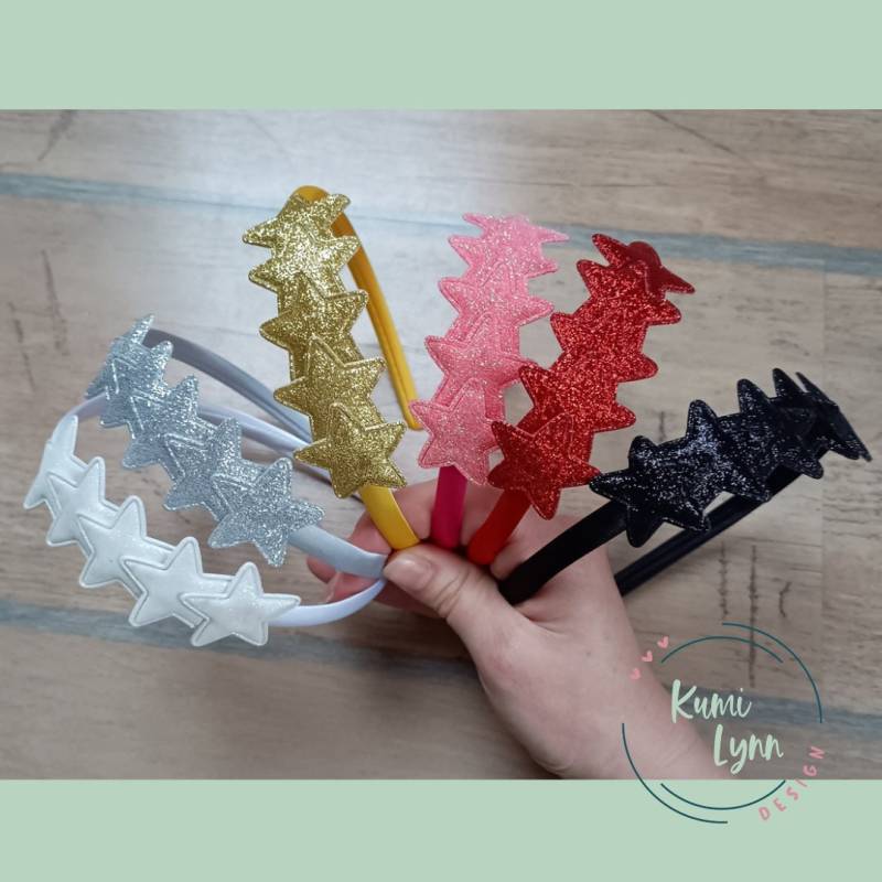 Haarreif Sterne | Glitzer 1 Hr023 von KumiLynnDesign